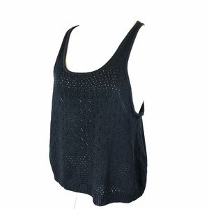 For Love And Lemons Knitz Black Tank Top